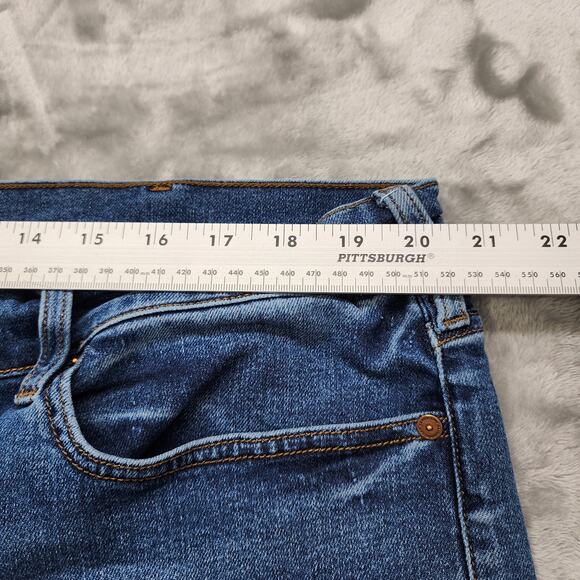 Lands End Jeans Womens 22W Blue High Rise Straight Leg Stretch Denim‎ Casual - Picture 9 of 13